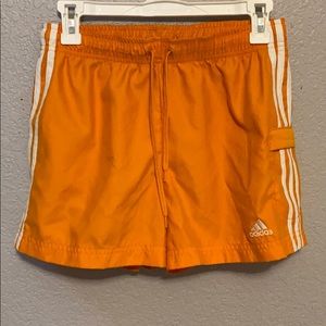 Orange Adidas shorts